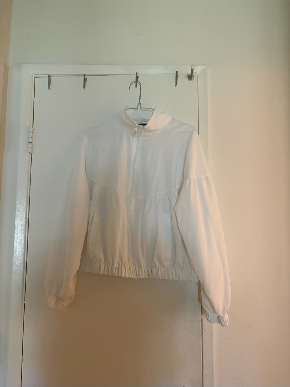 White Women's Lightweight Zip-Up Jacket